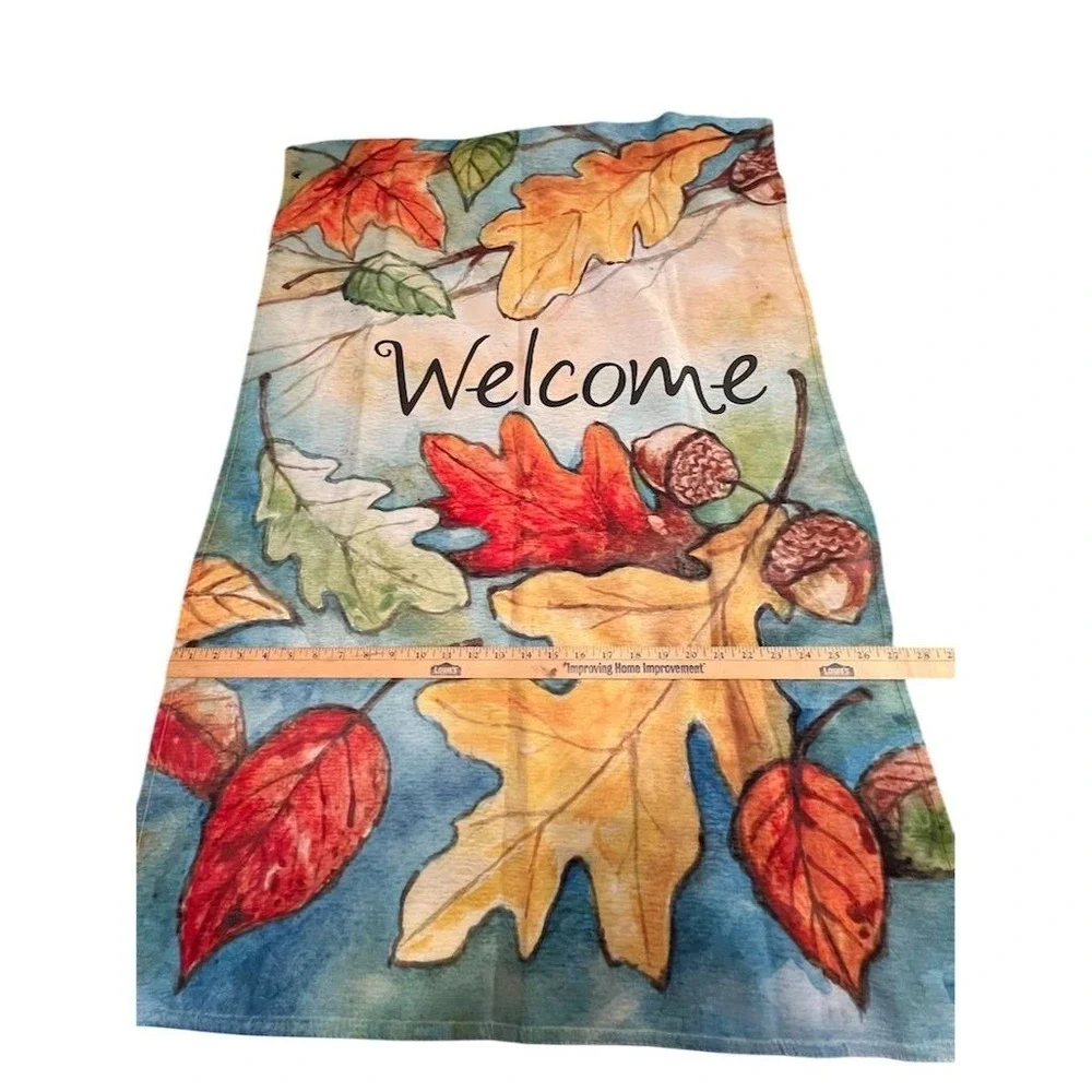 Breeze Decor Autumn Leaves Garden house Flag Thanksgiving‎ Vertical Fall decor